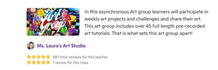 Outschool art course