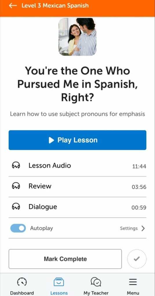 SpanishPod101 lesson