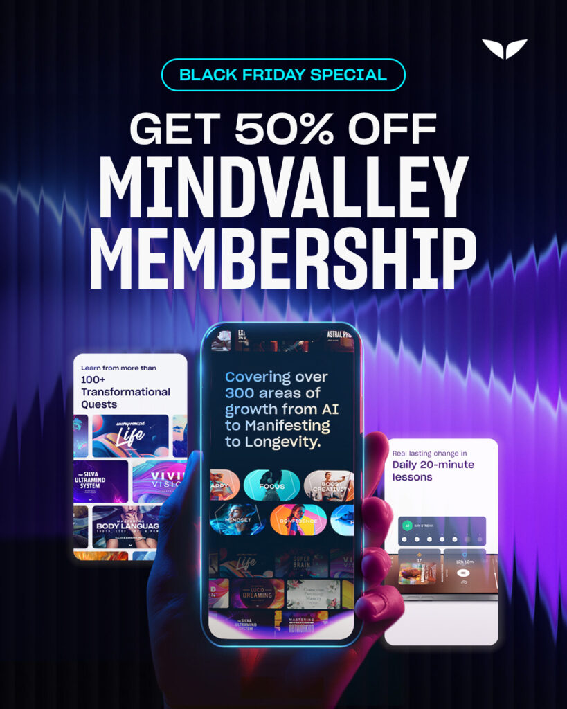 Mindvalley Black Friday 2025. Save 50% for Black Friday