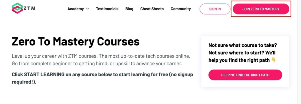 Zero To Mastery Platform Review