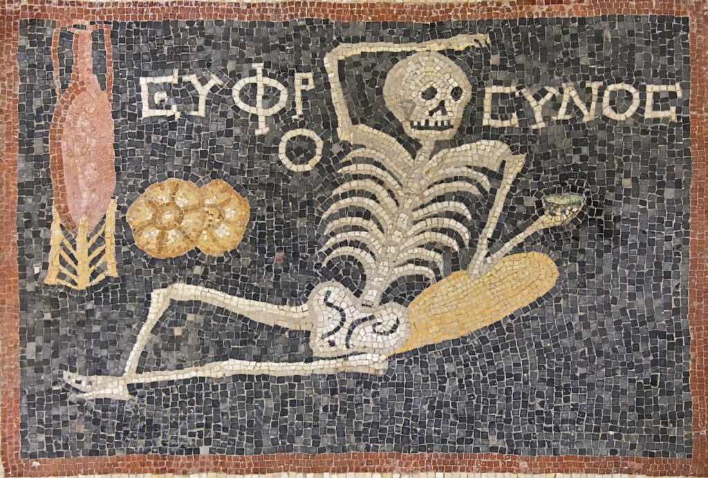 Antakya Archaeology Museum Skeleton mosaic sept 2019 5915 1