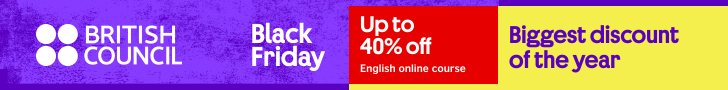 British Council English Online Black Friday Sales 40% Off 